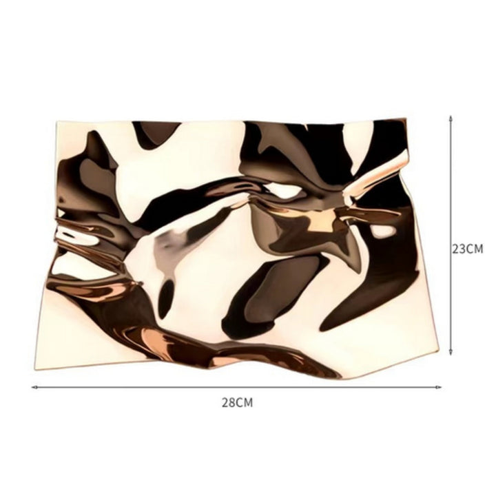 Stainless Steel Wavy Decorative Tray – Glossy