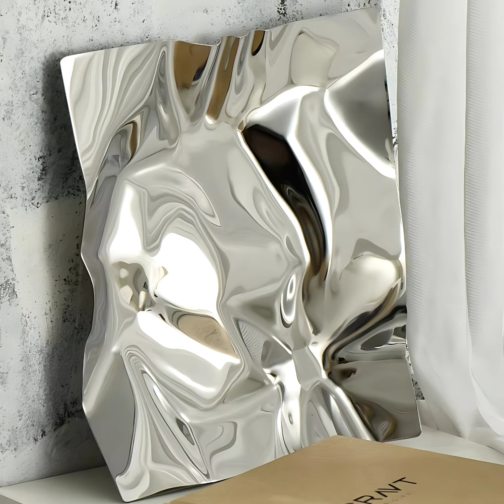 Stainless Steel Wavy Decorative Tray – Glossy