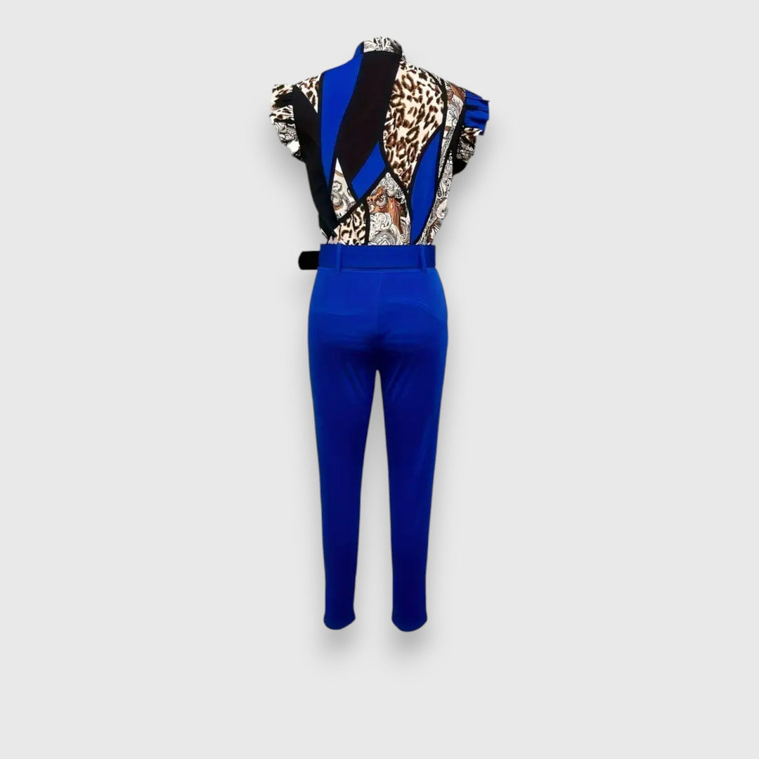 Méabh – Two-Piece Set with Modern Leopard Print