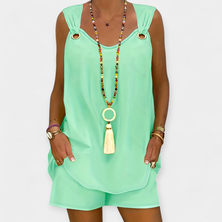 Ciara – Sleeveless Top and Shorts Set