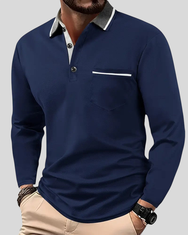 Eoin – Classic Long-Sleeve Polo Shirt