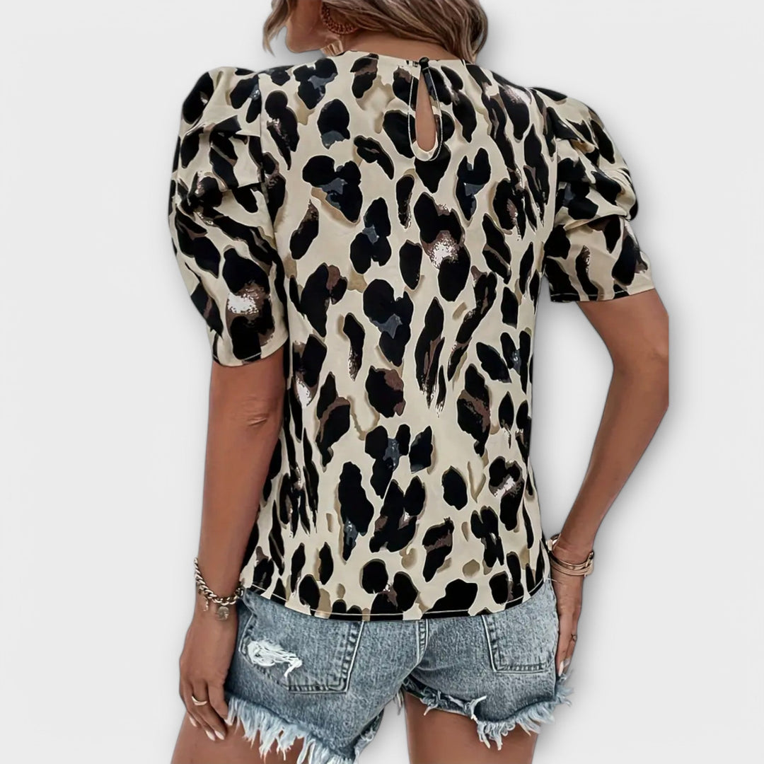 Niamh – Leopard Blouse