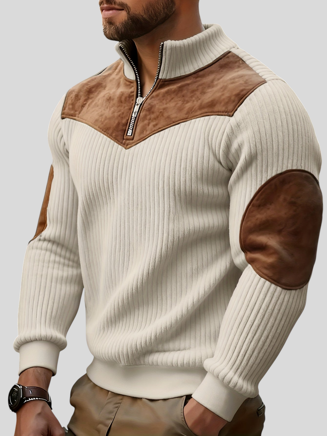 Cormac – Casual Half-Zip Knit Sweater