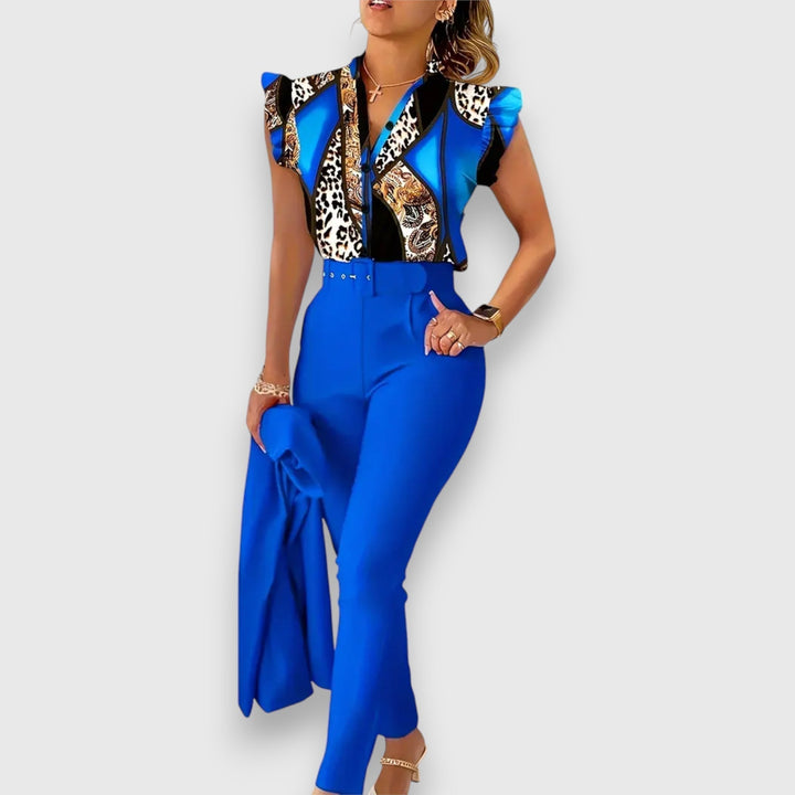 Méabh – Two-Piece Set with Modern Leopard Print
