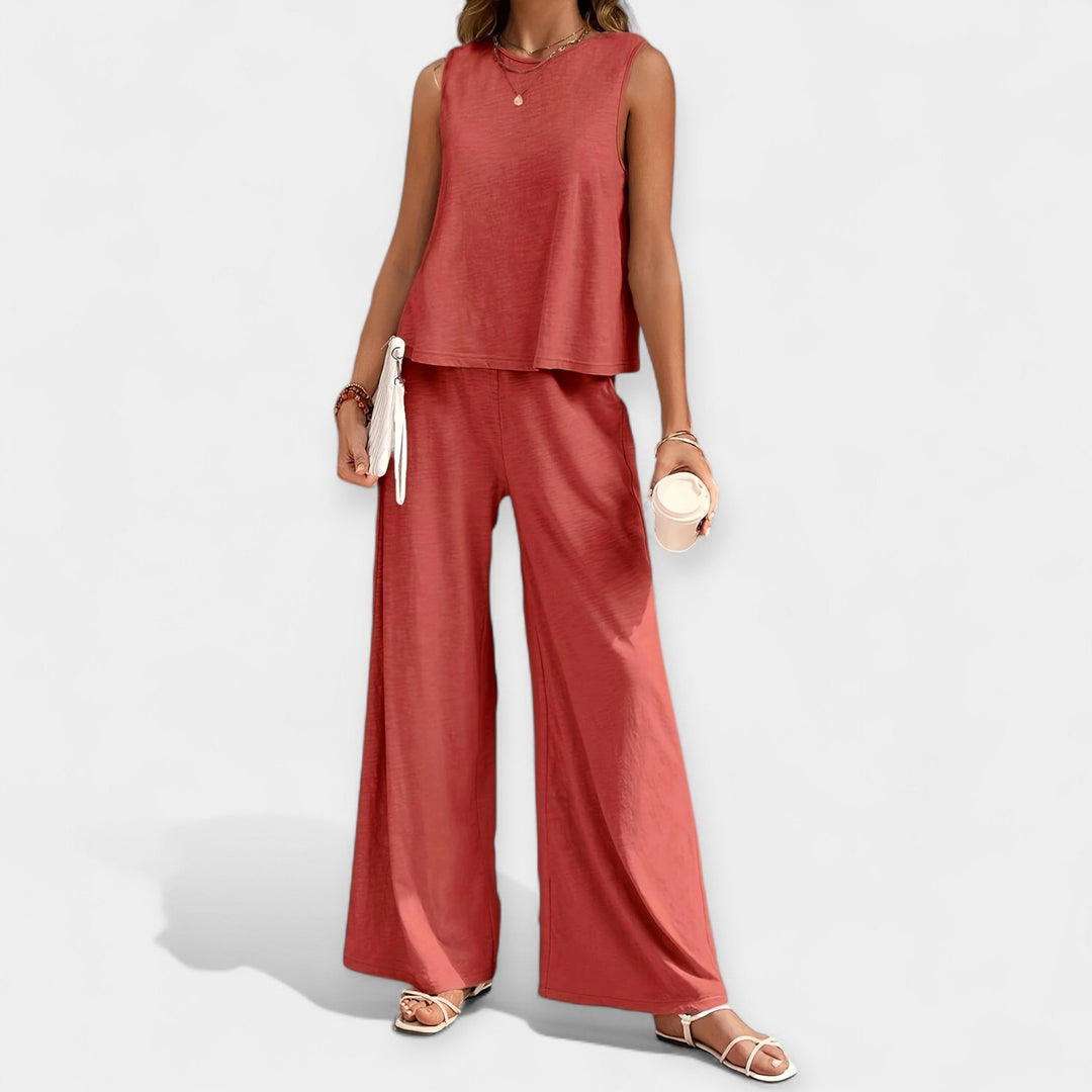 Aoibhinn – Cami Top and Wide Trousers Set