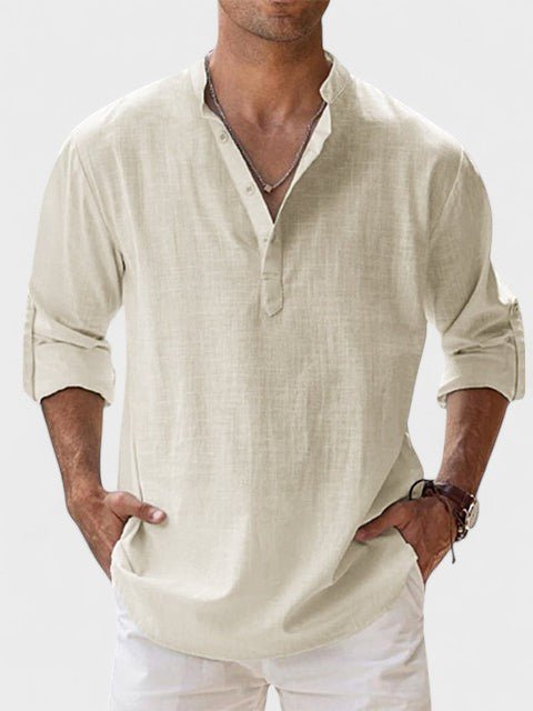 Aiden – Men's Long-Sleeve Linen Shirt