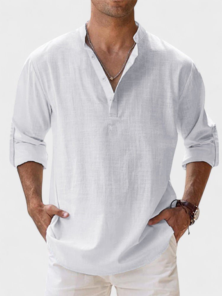 Aiden – Men's Long-Sleeve Linen Shirt