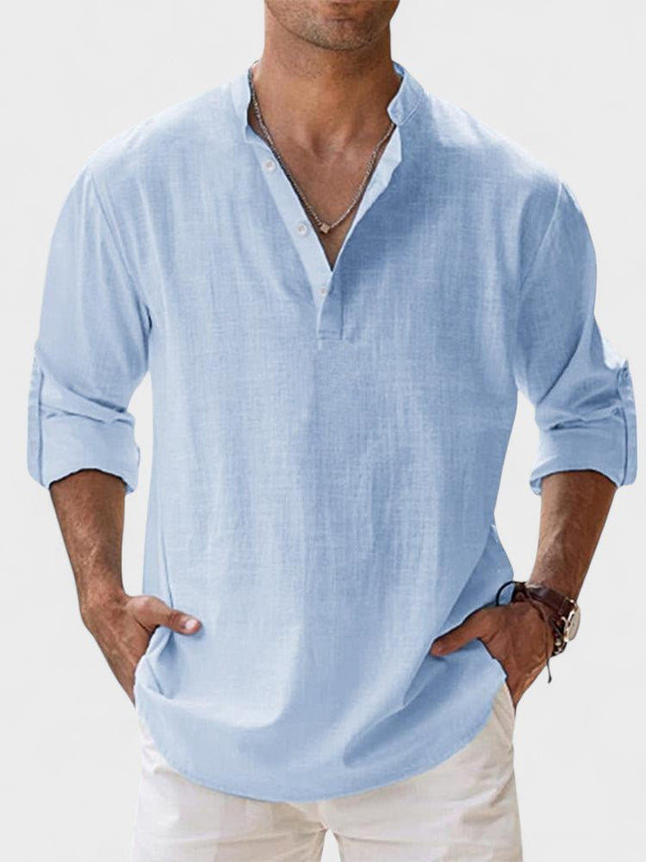 Aiden – Men's Long-Sleeve Linen Shirt