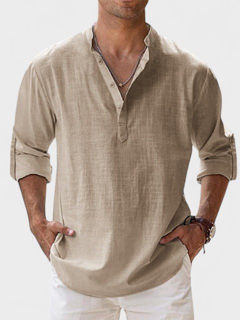 Aiden – Men's Long-Sleeve Linen Shirt
