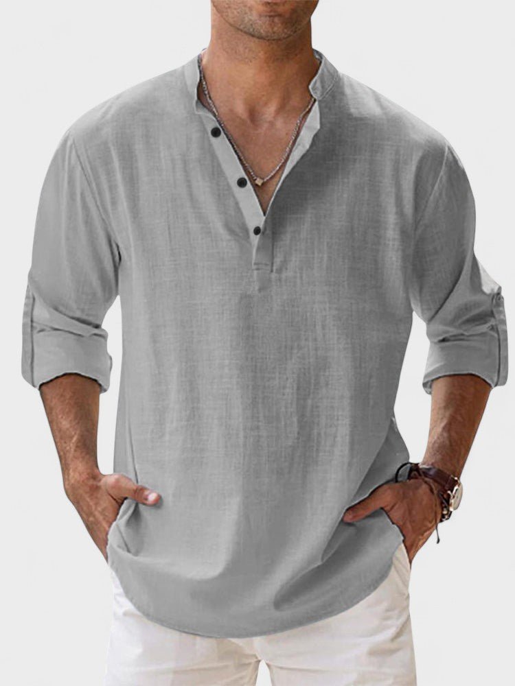 Aiden – Men's Long-Sleeve Linen Shirt