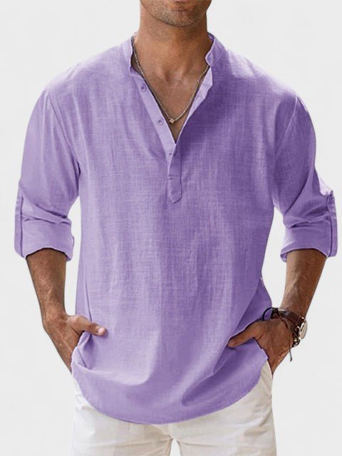 Aiden – Men's Long-Sleeve Linen Shirt
