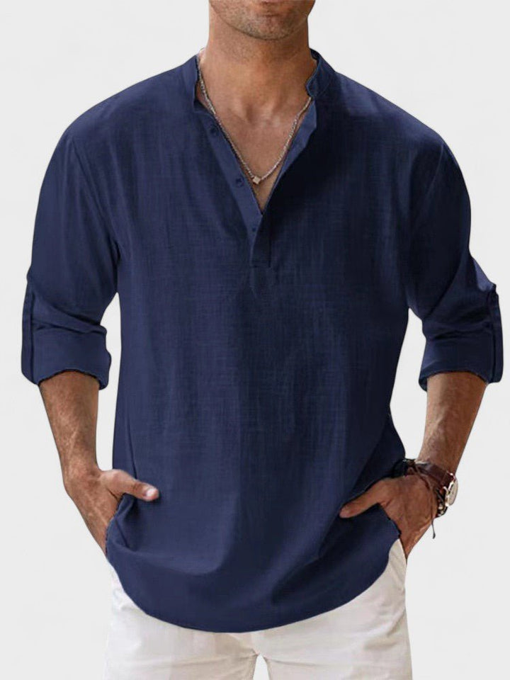 Aiden – Men's Long-Sleeve Linen Shirt