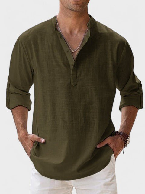 Aiden – Men's Long-Sleeve Linen Shirt