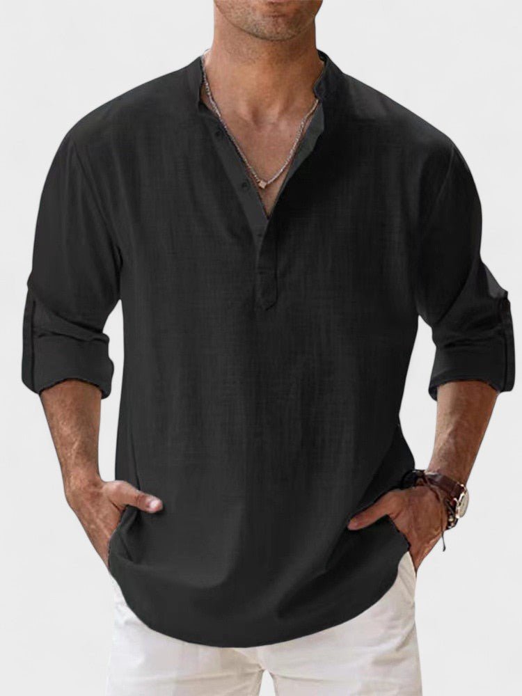 Aiden – Men's Long-Sleeve Linen Shirt