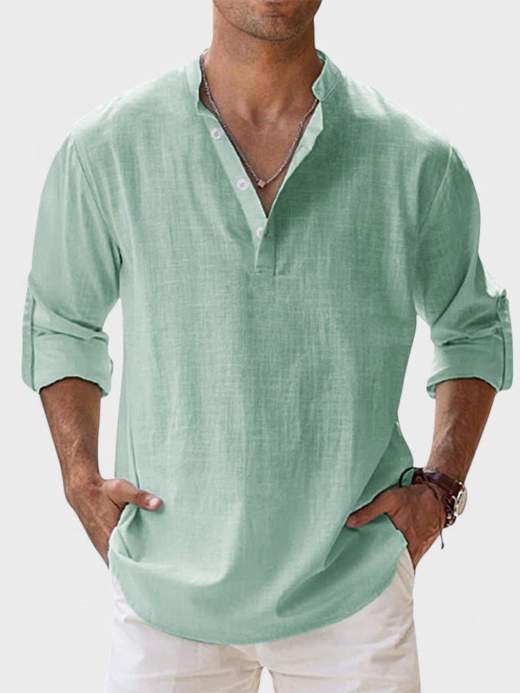 Aiden – Men's Long-Sleeve Linen Shirt