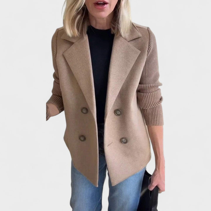 Valentina – Elegant Blazer with Knitted Sleeves