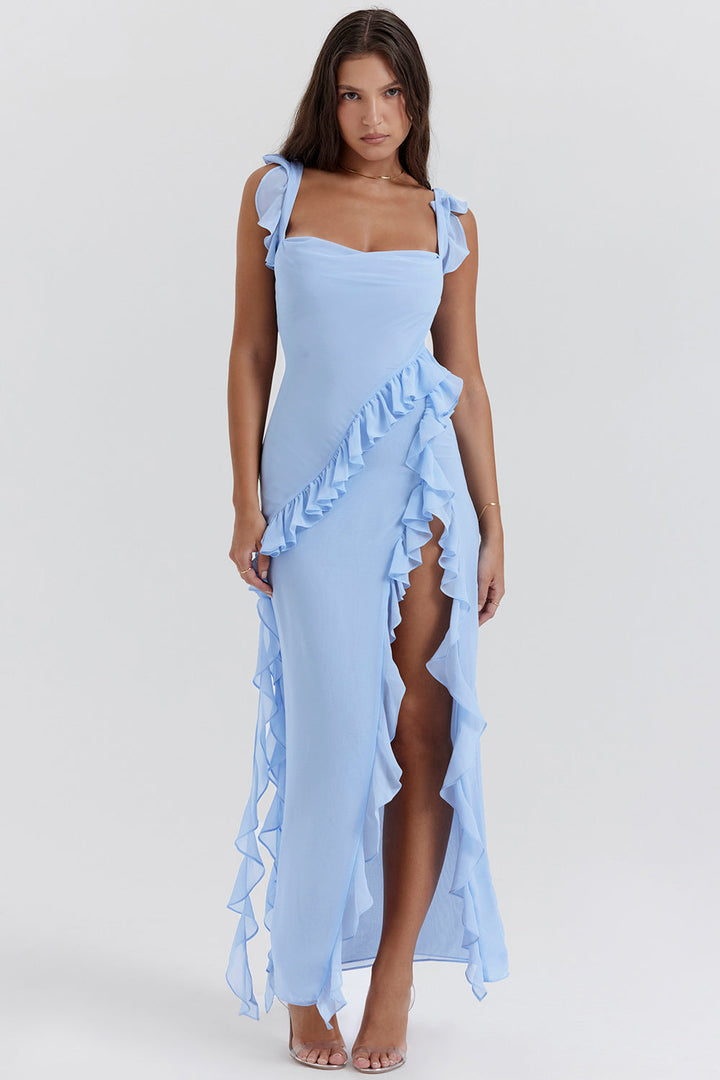 Meissa – Dress with Asymmetric Ruffle