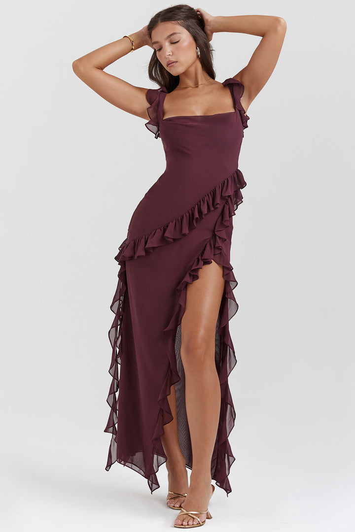 Meissa – Dress with Asymmetric Ruffle