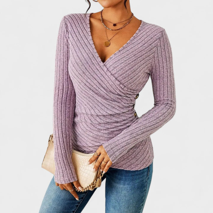 Saoirse – Elegant V-Neck Top