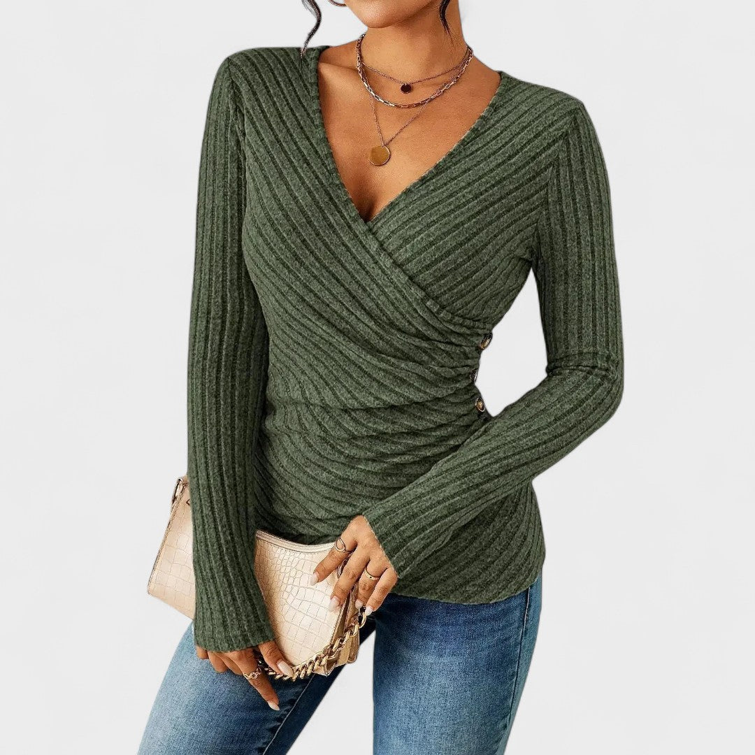 Saoirse – Elegant V-Neck Top