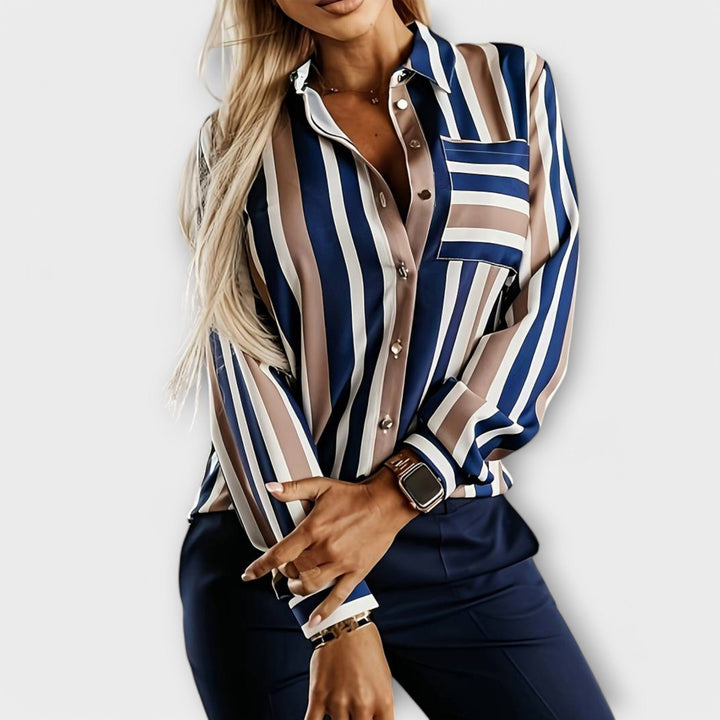 Niamh – Casual Striped Blouse
