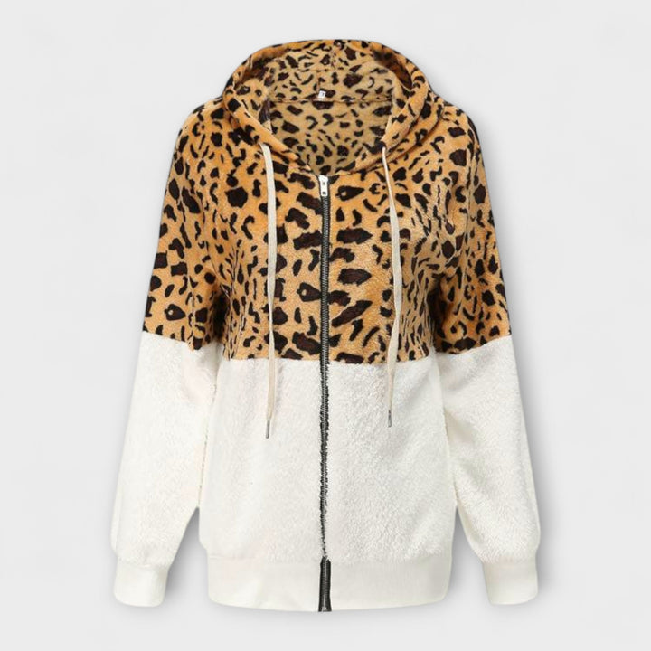 Sadhbh – Leopard-Print Fleece Hoodie