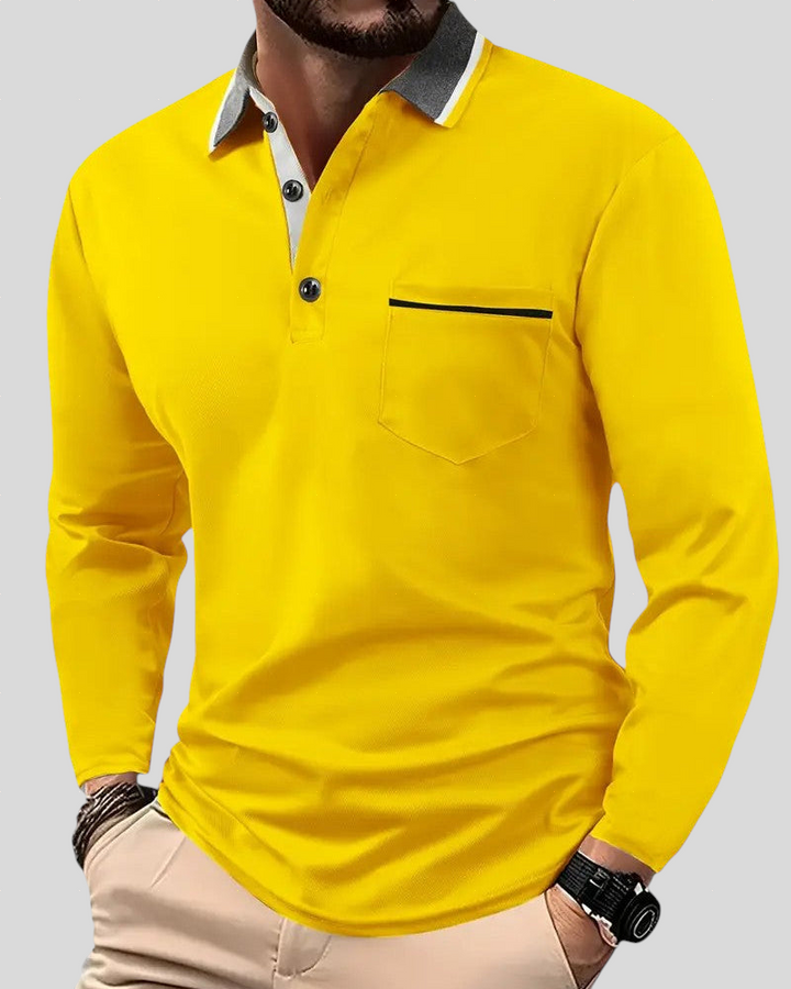 Eoin – Classic Long-Sleeve Polo Shirt