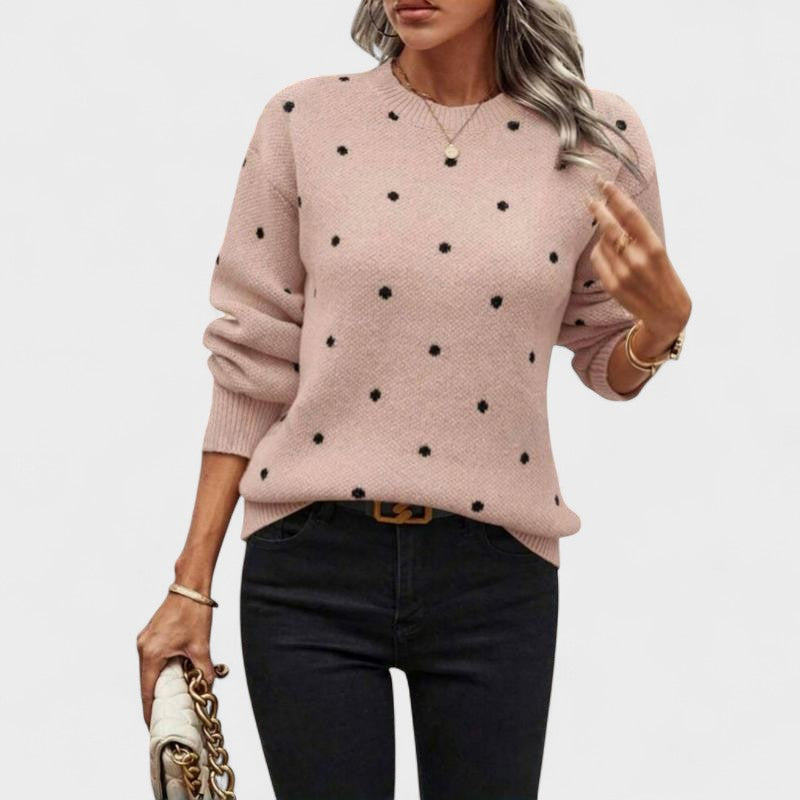 Ciara – Polka Dot Knitted Top
