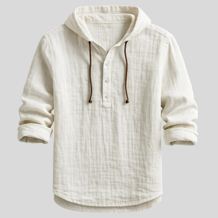 Samuel – Henley Hooded Top
