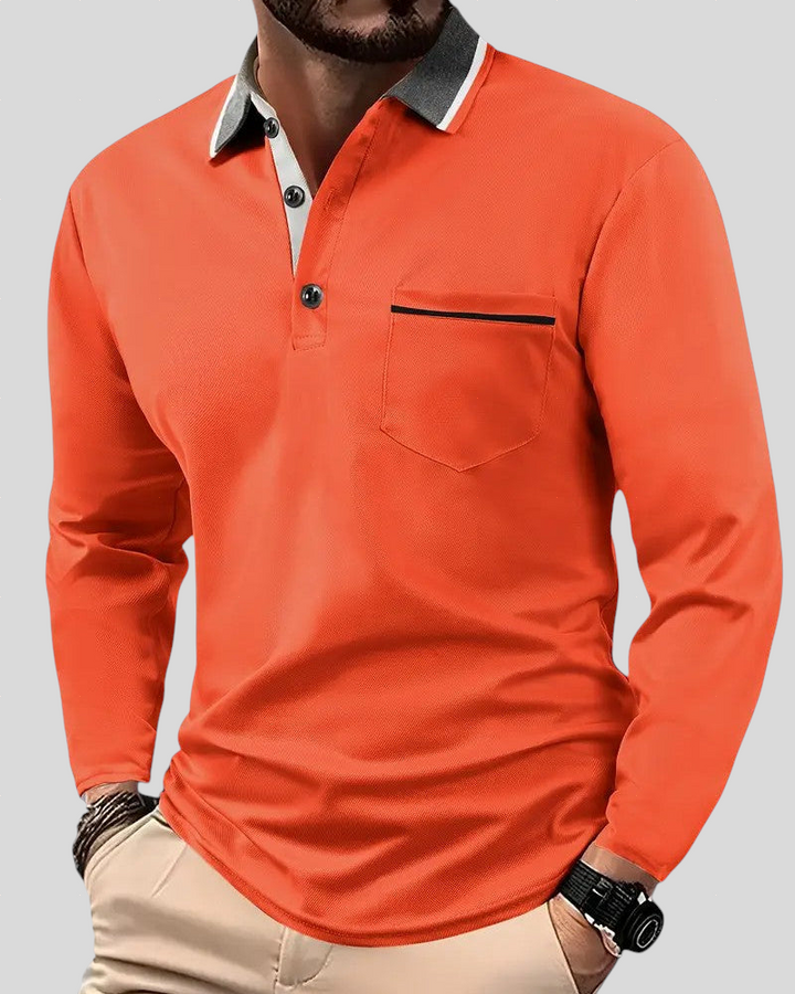Eoin – Classic Long-Sleeve Polo Shirt