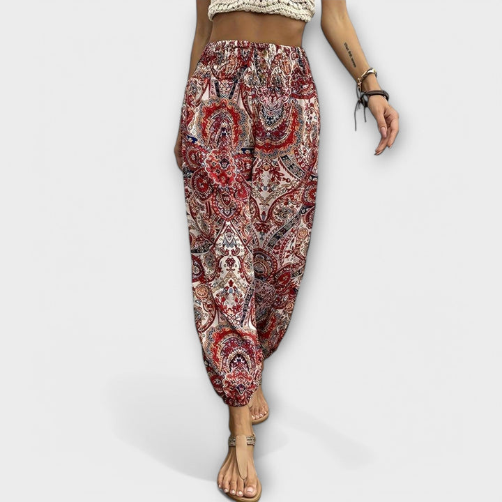 Ashley – Ethnic-Print Trousers