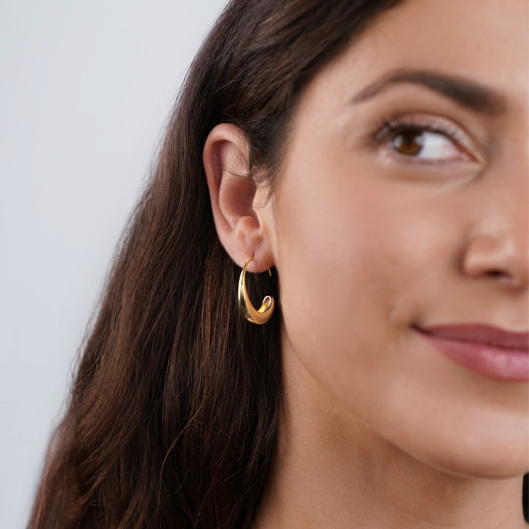 Round Drop Earrings