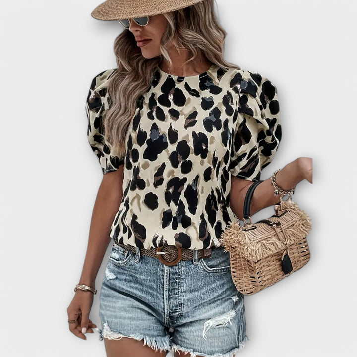 Niamh – Leopard Blouse