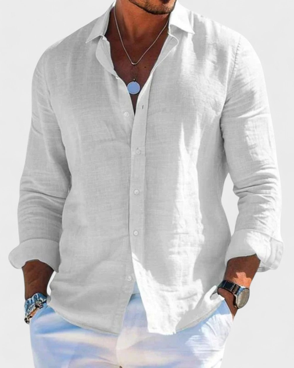 Dennis – Casual Men's Linen Shirt