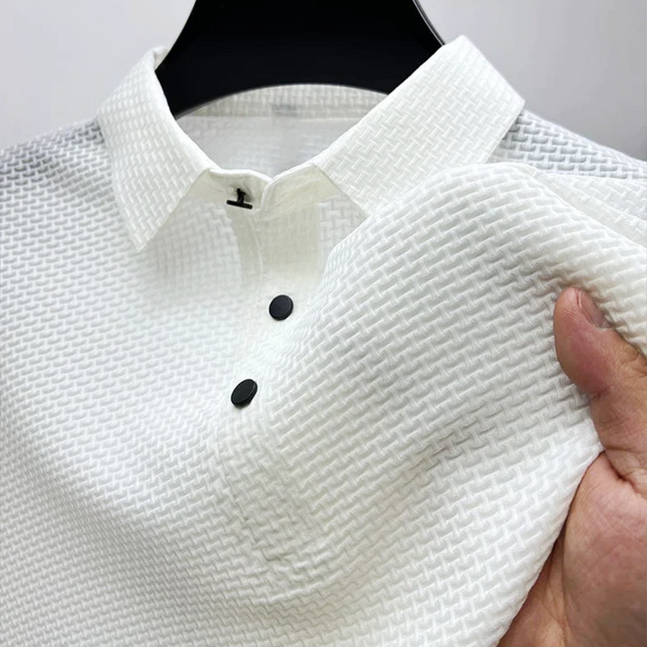 Leopold – Men's Textured-Pattern Polo Shirt