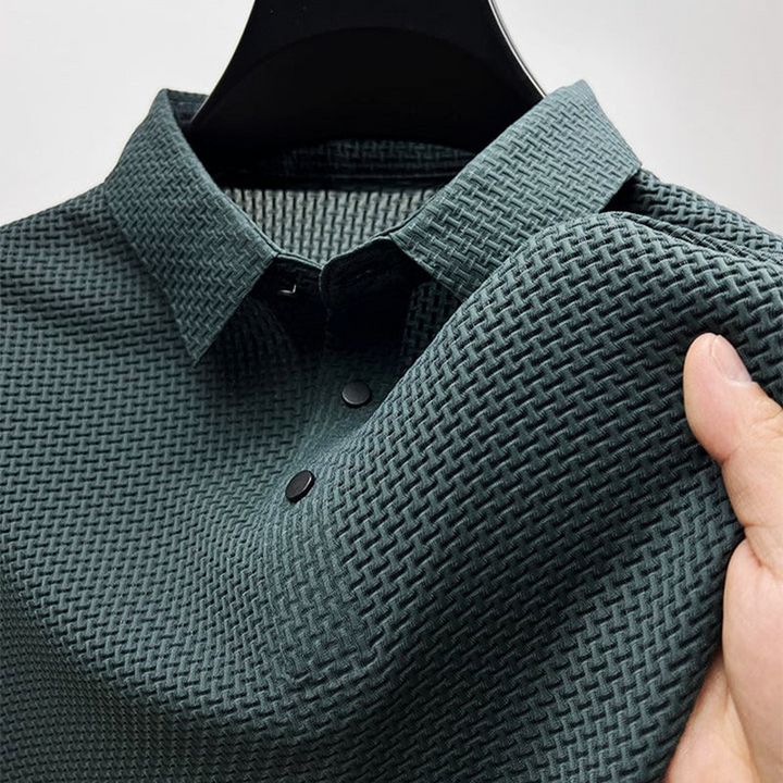 Leopold – Men's Textured-Pattern Polo Shirt