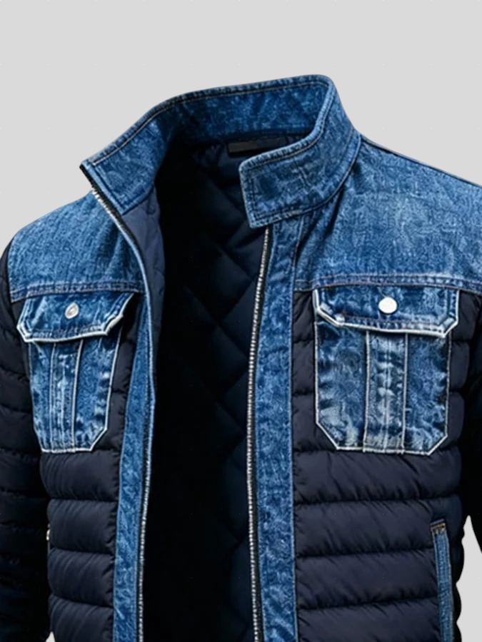Nikola – Classic Two-Tone Denim Jacket