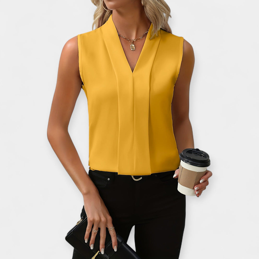 Marta – Classic Sleeveless Blouse