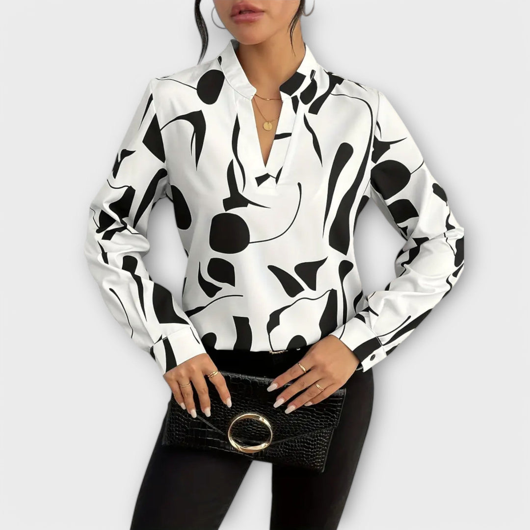 Marica – Modern Printed Blouse