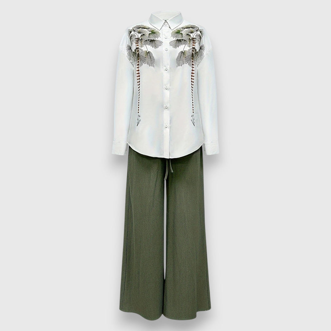 Ciara – Blouse and Wide-Leg Trousers Set