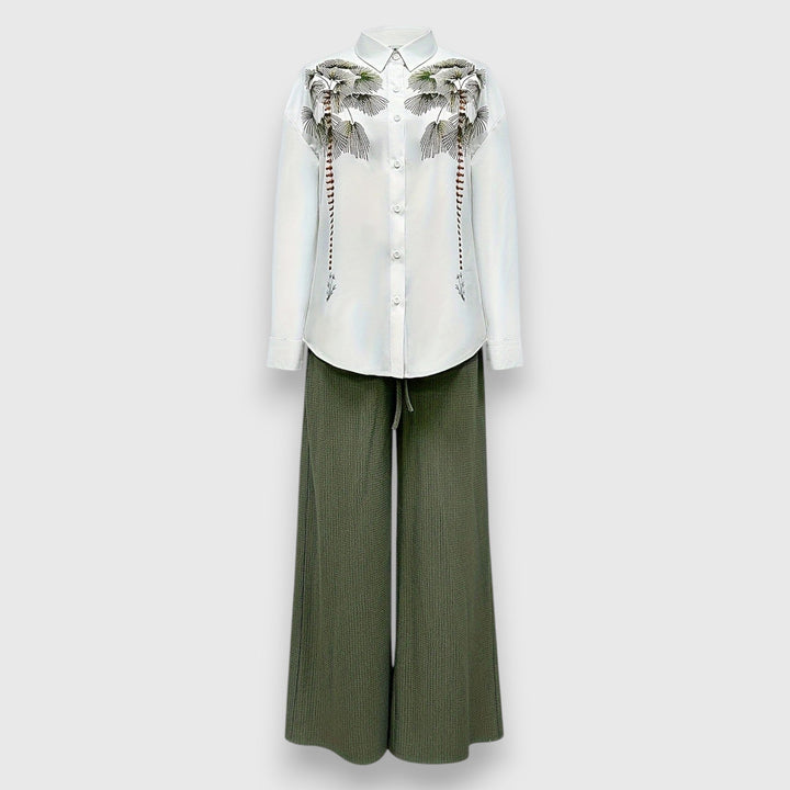 Ciara – Blouse and Wide-Leg Trousers Set