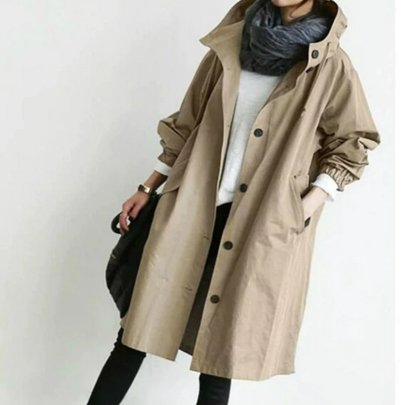 Mirna – Elegant Waterproof Trench Coat