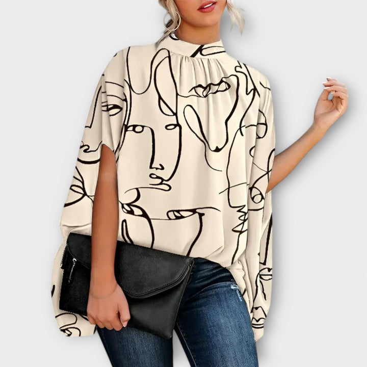 Aoife – Versatile Art-Print Blouse