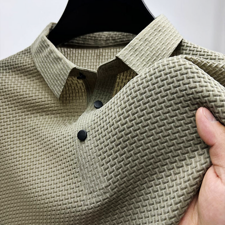 Leopold – Men's Textured-Pattern Polo Shirt