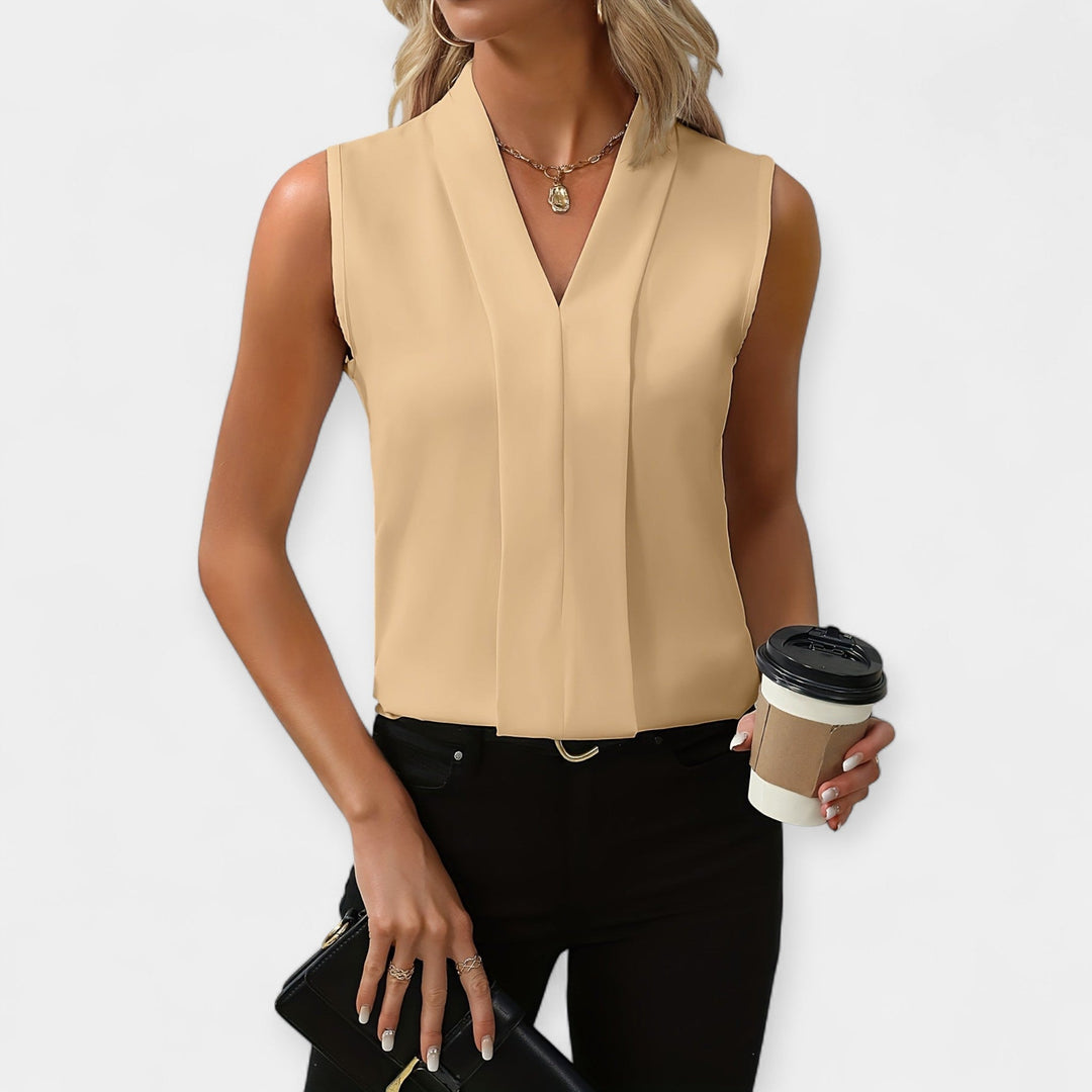 Marta – Classic Sleeveless Blouse