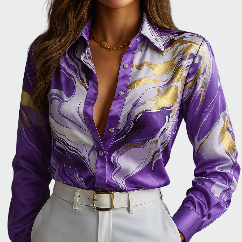 Mirjana – Glossy Satin Shirt