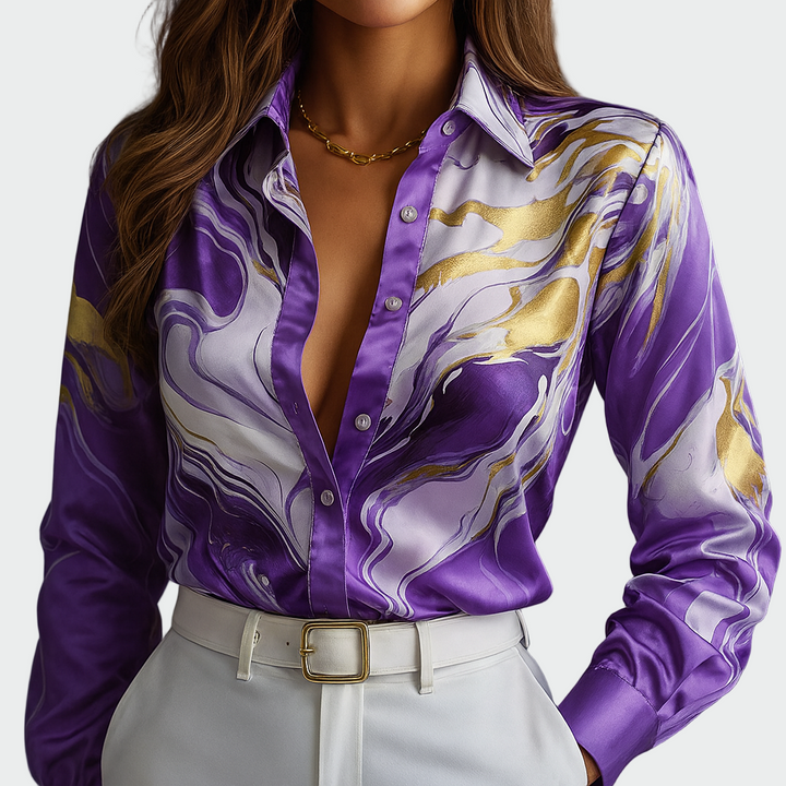 Mirjana – Glossy Satin Shirt