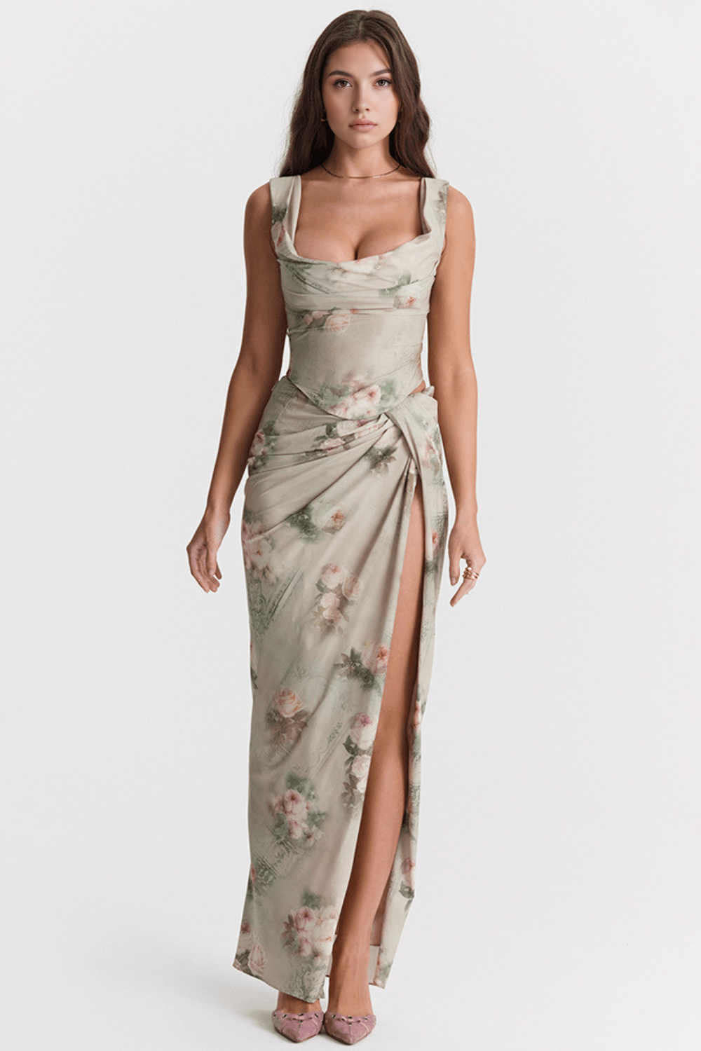 Aoibhinn – Dress with Cutout and Slit