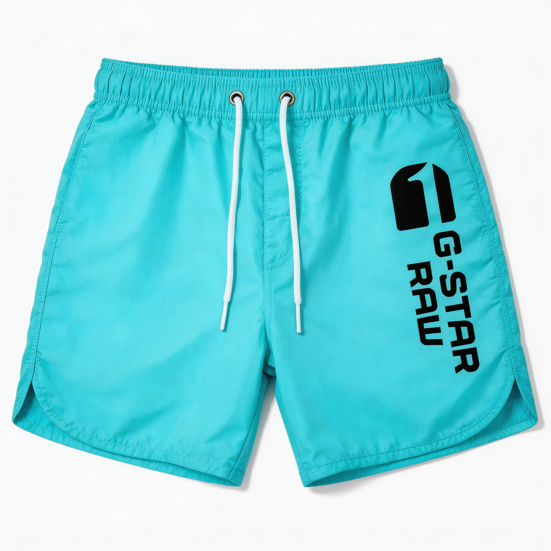 Darragh – Men's Swim Shorts with Contrast Logo