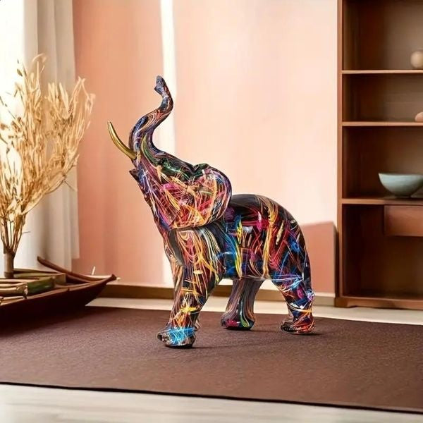 Graffiti Elephant Figurine